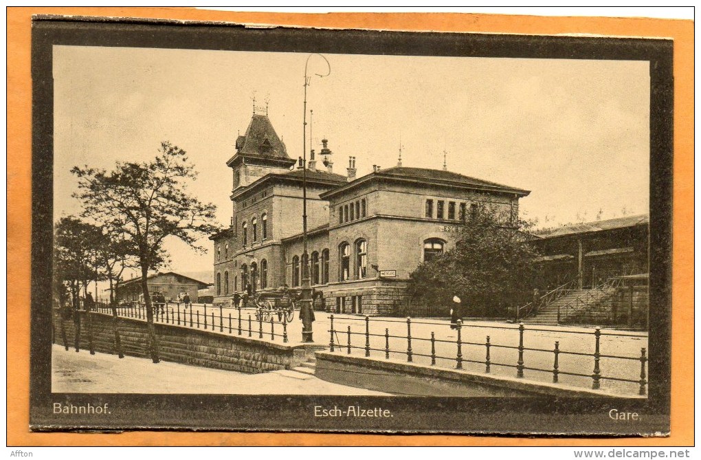 Esch S Alzette Gare 1910 Luxembourg Postcard - Esch-Alzette