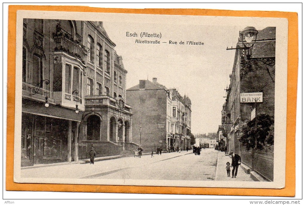 Esch S Alzette Rue De L Alzette 1910 Luxembourg Postcard - Esch-sur-Alzette