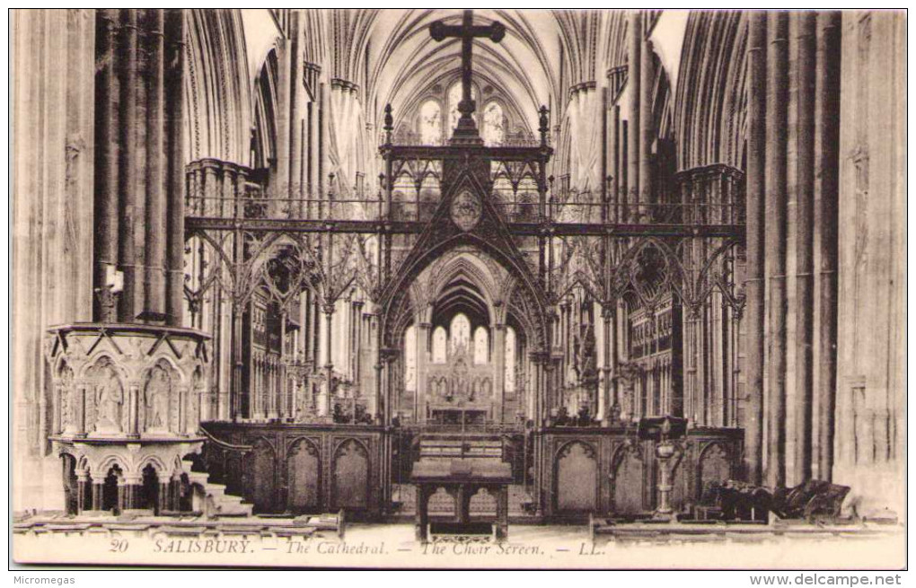 SALISBURY - The Cathedral - The Choir Screen - Salisbury