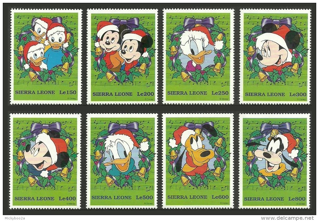 SIERRA LEONE 1997 DISNEY CHRISTMAS MUSIC NOTATION DOGS PLUTO GOOFY MICKEY MNH - Disney