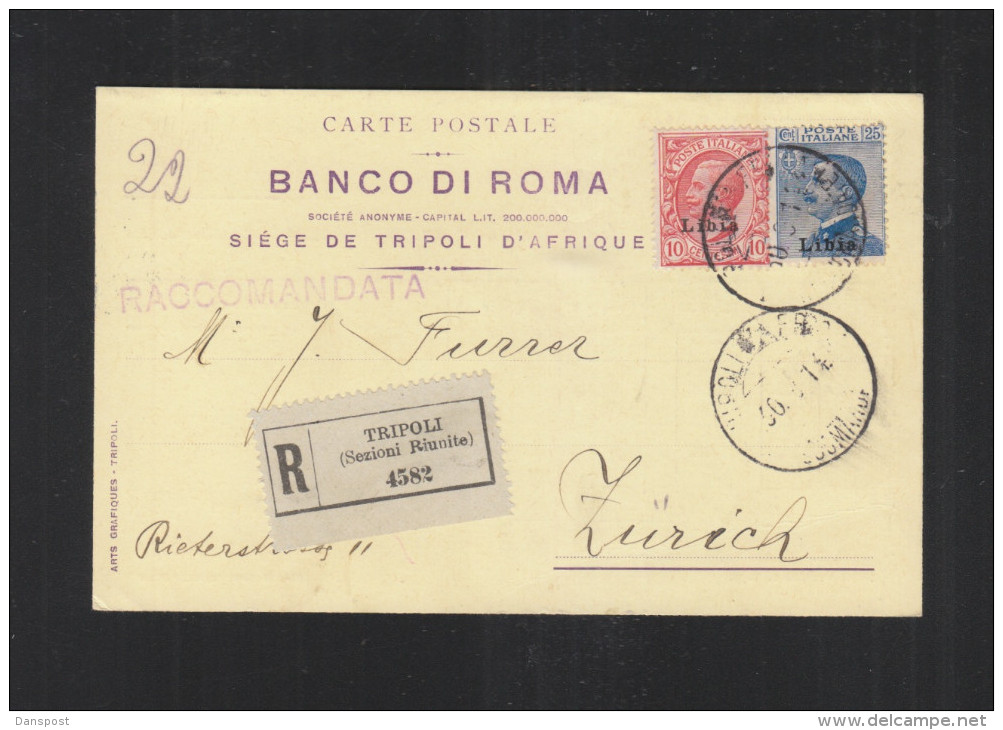 Italia Libia Cartolina 1914 Tripoli - Libia