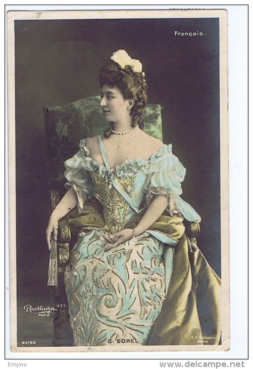 Cécile Sorel , Théatre Français,  ,  Artiste 1900 , Photo Reutlinger , K.F. 90/90 - Théâtre