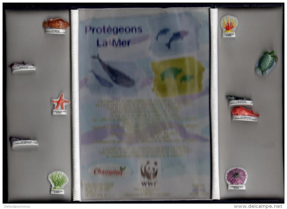 Coffret Armoire 10 Fèves Brillantes PROTEGEONS LA MER Poisson Rascasse , Mérou,  - Série Complète 2004 - Animaux