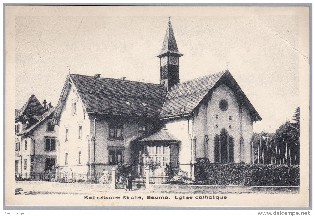 ZH BAUMA 1931-10-19 Goldingen Kath. Kirche Bauma - Bug Oben Rechts - Bauma