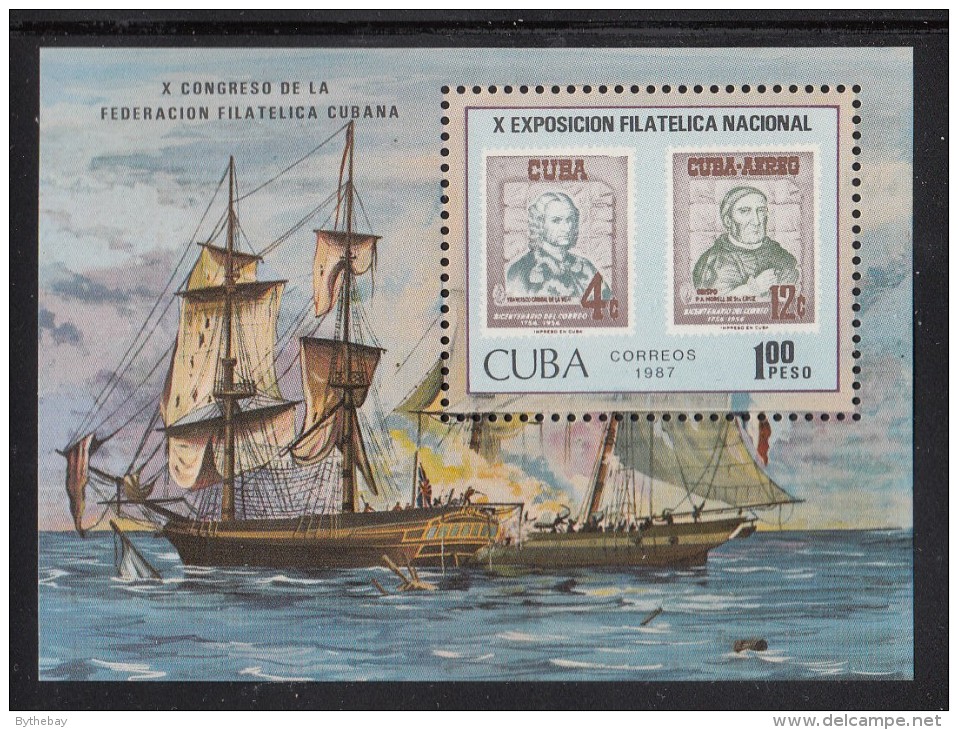 Cuba MNH Scott #2927 Souvenir Sheet 1p EXFILNA 87, 10th National Stamp Exposition, Holguin - Ongebruikt
