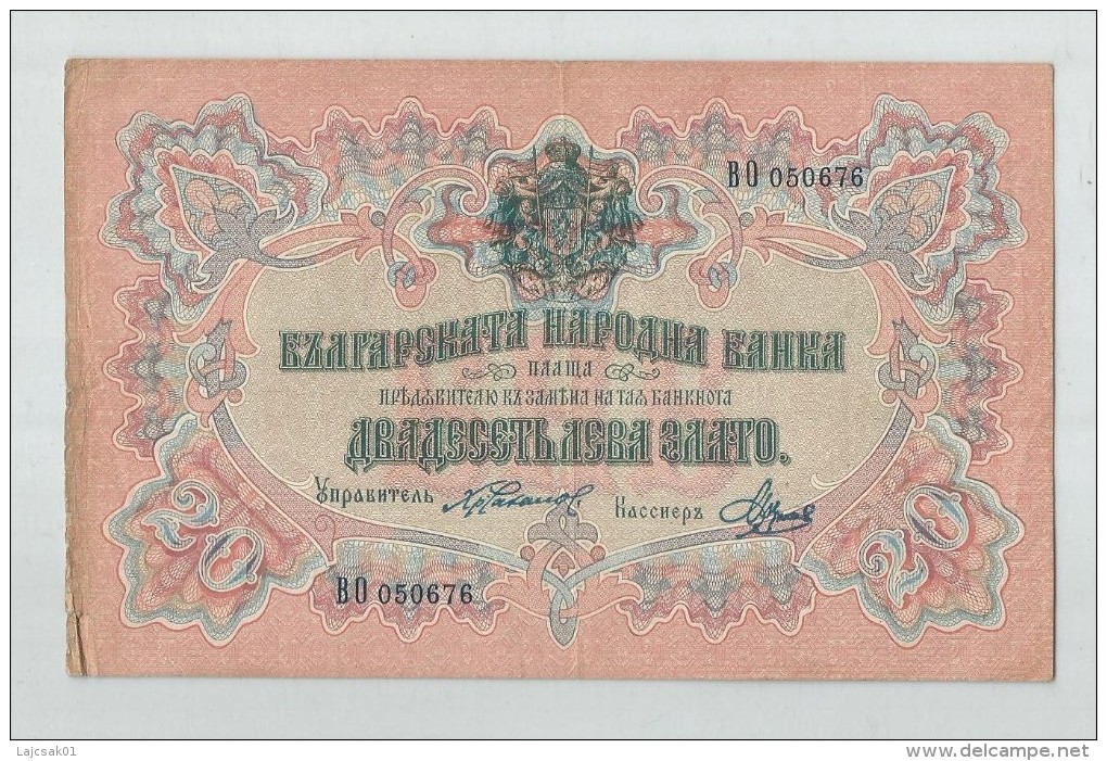 Bulgaria 20 Leva Zlato Gold 1903. Orlov P-9 - Bulgarije