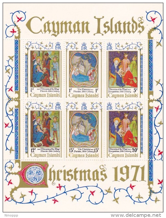 Cayman Islands 1971 Christmas Souvenir Sheet MNH - Caimán (Islas)