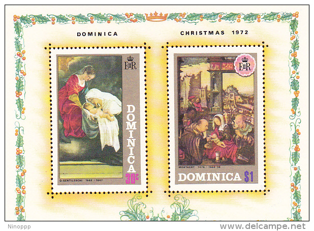 Dominica 1972 Christmas Souvenir Sheet MNH - Dominica (...-1978)