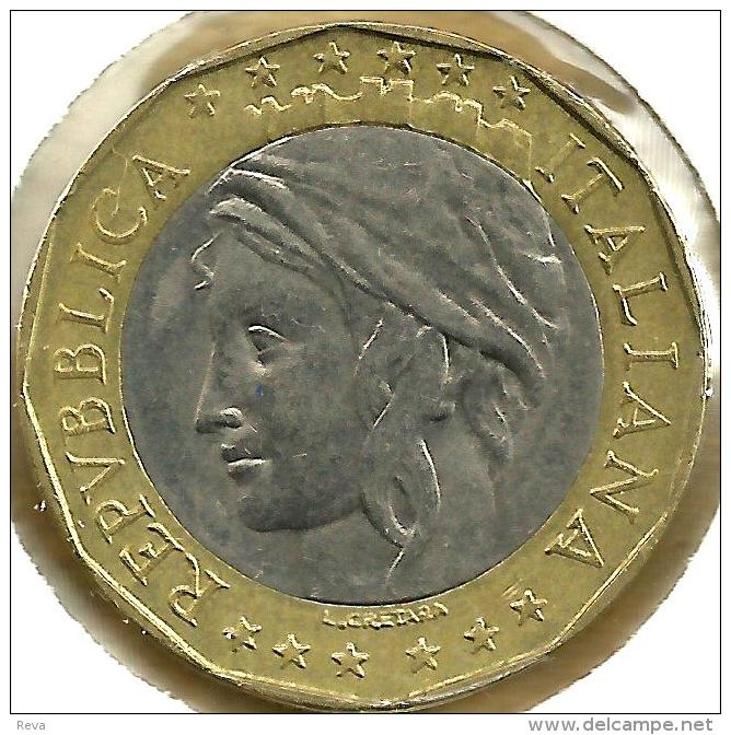 ITALY 1000 LIRE ABSTRACT FRONT WOMAN HEAD BACK 1998 BE-METAL VF KM? READ DESCRIPTION CAREFULLY !!! - 1 000 Lire