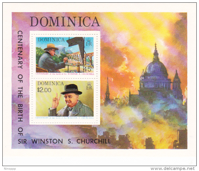 Dominica 1974 Churchill Souvenir Sheet MNH - Dominica (...-1978)