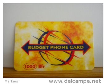 Budget Phone Card 1000 BEF Used Rare - Cartes GSM, Recharges & Prépayées