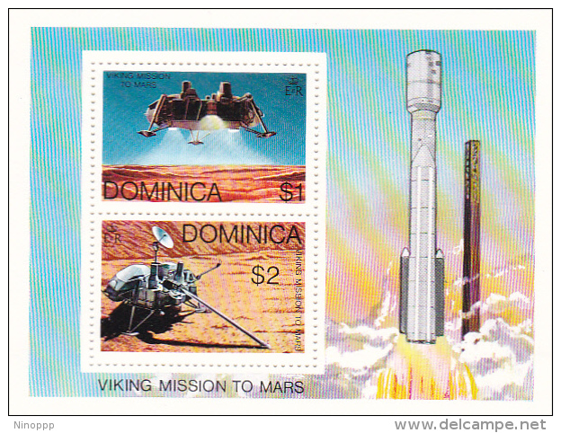 Dominica 1976 Viking Mission To Mars Souvenir Sheet MNH - Dominica (...-1978)