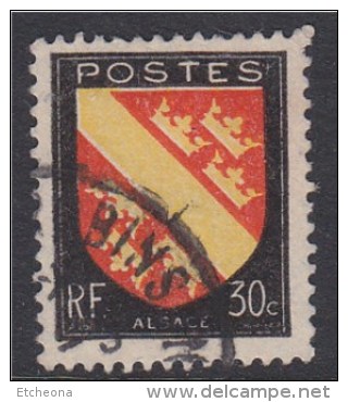 = Armoiries De Provinces III Alsace Couleur Rouge Décalée Vers Le Bas N°756 - Used Stamps