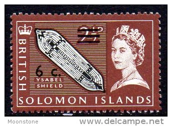 Solomon Is. QEII 1966 Decimal Surcharges 6c On 2½d, Wmk. Sideways, MNH (B) - Islas Salomón (...-1978)