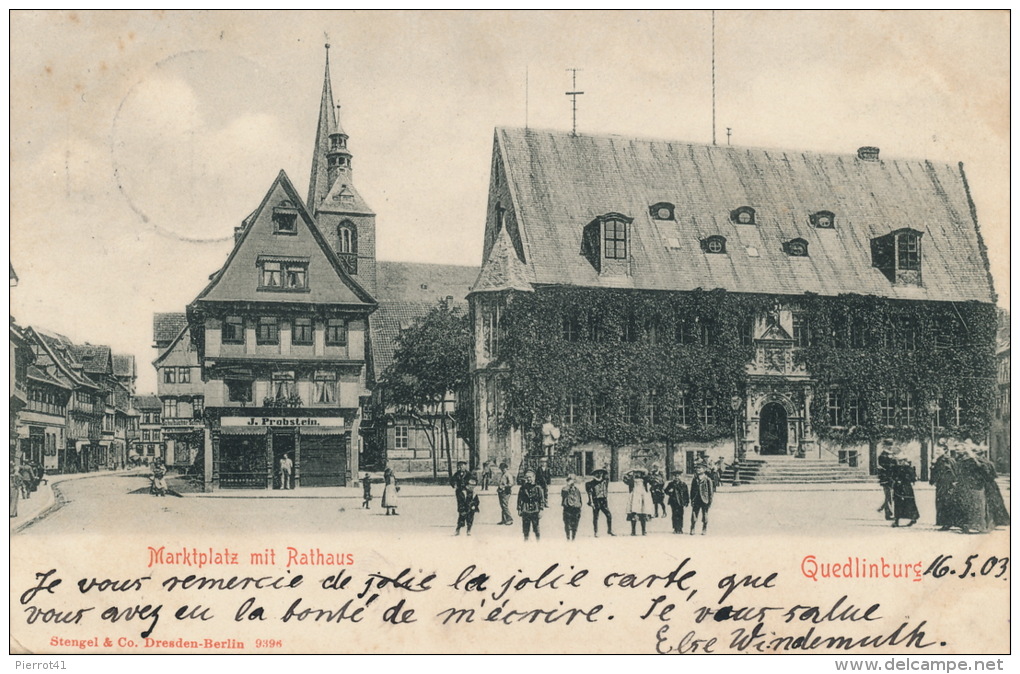 ALLEMAGNE - QUEDLINBURG - Marktplatz Mit Rathaus - Quedlinburg