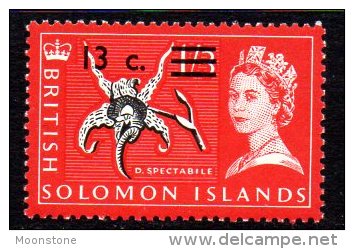 Solomon Is. QEII 1966 Decimal Surcharges 13c On 1/3d, Wmk. Sideways, MNH (B) - Islas Salomón (...-1978)