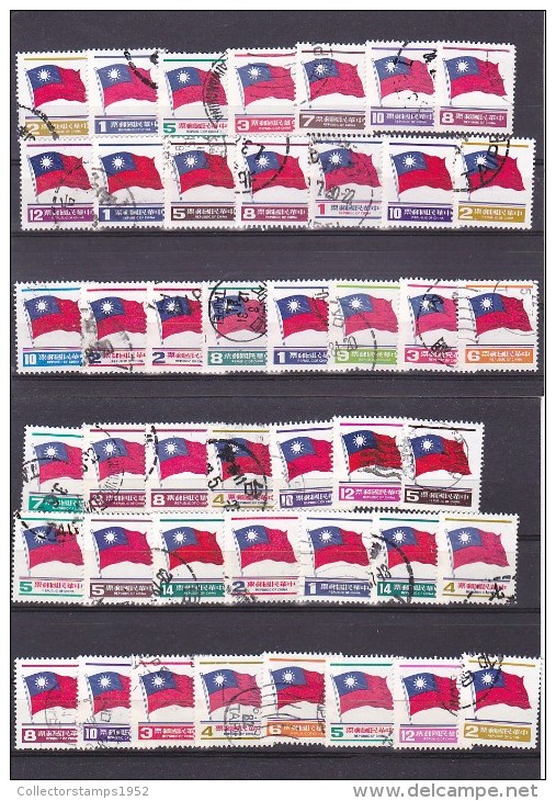 3 - CHINA REPUBLIC - REPUBBLICA DI CINA TAIWAN FORMOSA LOT 44 STAMPS USED - Used Stamps