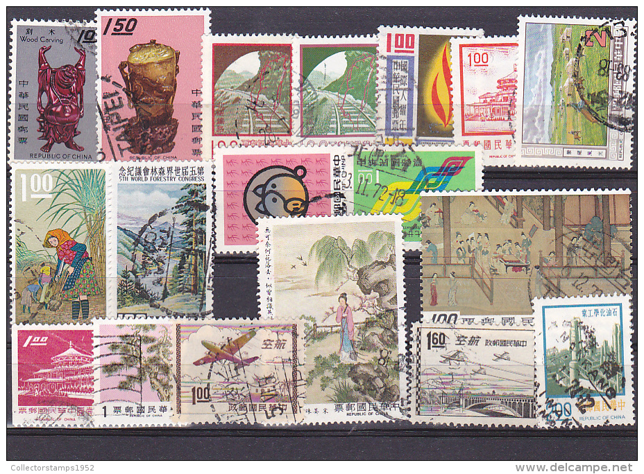 12 - CHINA REPUBLIC - REPUBBLICA DI CINA TAIWAN FORMOSA LOT 18 STAMPS USED - Oblitérés