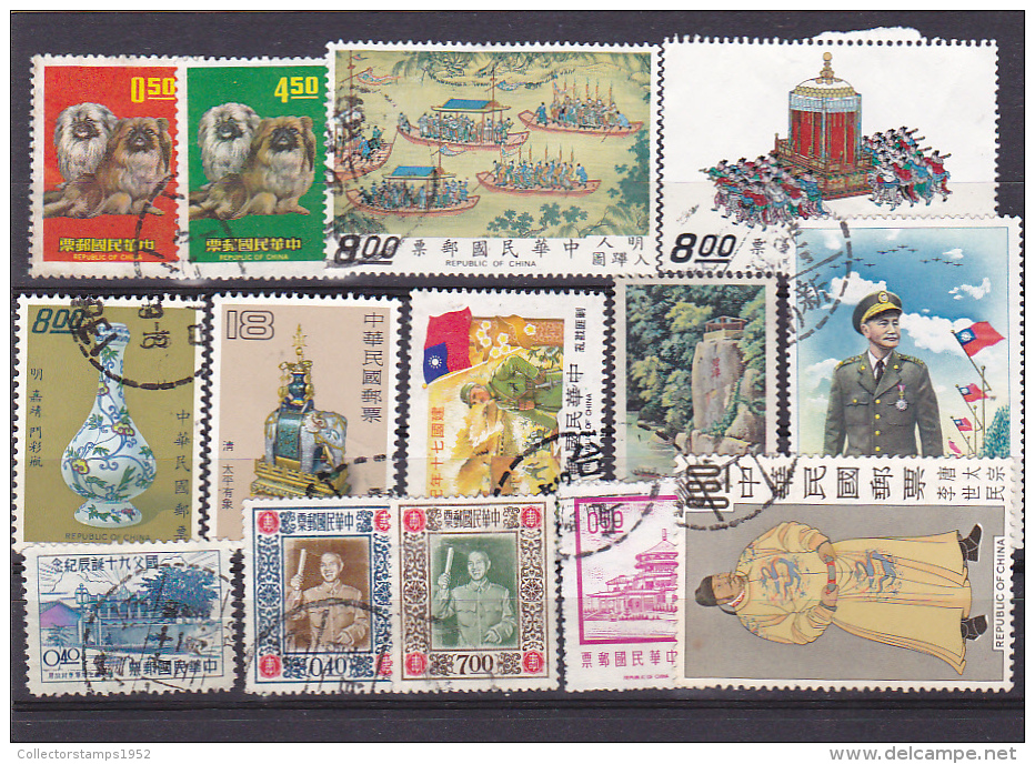 13 - CHINA REPUBLIC - REPUBBLICA DI CINA TAIWAN FORMOSA LOT 14 STAMPS USED - Used Stamps