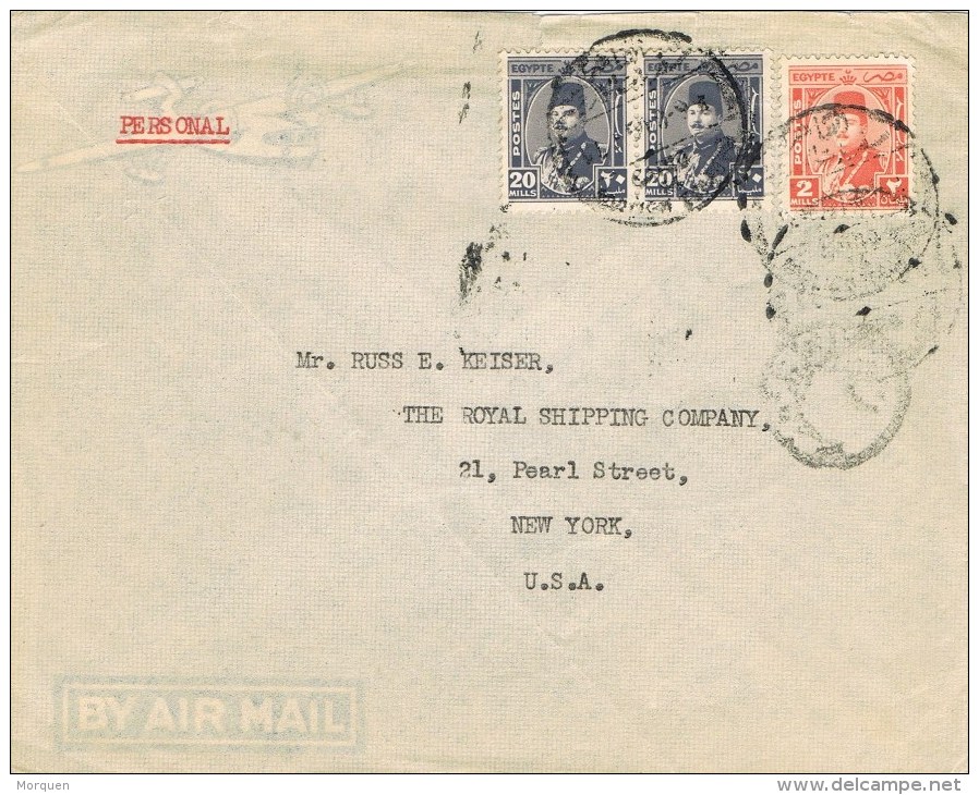10303. Carta Aerea EL CAIRO (Egipto) Egypt 1956 - Lettres & Documents