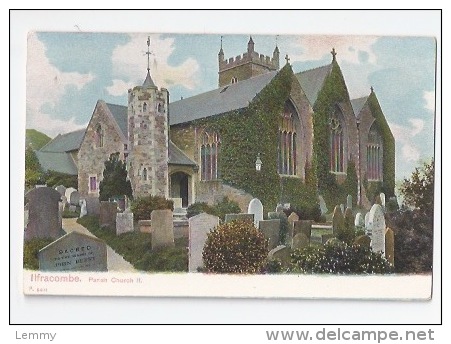 ENGLAND - DEVON -  ILFRACOMBE - PARISH CHURCH II -  PEACOCK AUTOCHROM - CARTE ANCIENNE - Ilfracombe