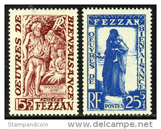 French Occupation Italian Libya 2NB1-2 Mint Never Hinged Set From 1950 - Fezzan & Ghadames