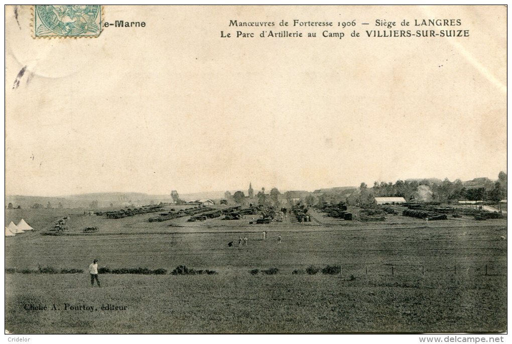 52 - VILLIERS-SUR-SUIZE -  LANGRES - SIEGE DE - LE PARC D'ARTILLERIE AU CAMP DE - Other & Unclassified