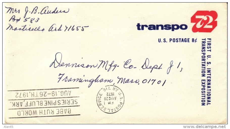 Sc#U565, 8-cent Transportation Exposition, Postal Stationery, Entire C1970s Cover - 1961-80