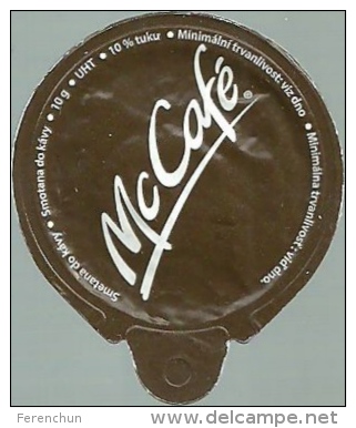 McDONALD´S FAST FOOD RESTAURANT McCAFE COFFEE CREAM SUGAR MILK TOP MILK LID Mc Smotana 2014 * Czech Republic & Slovakia - Milchdeckel - Kaffeerahmdeckel