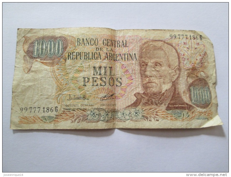 1000 MIL PESOS REPUBLICA ARGENTINA 99777186G - Argentina