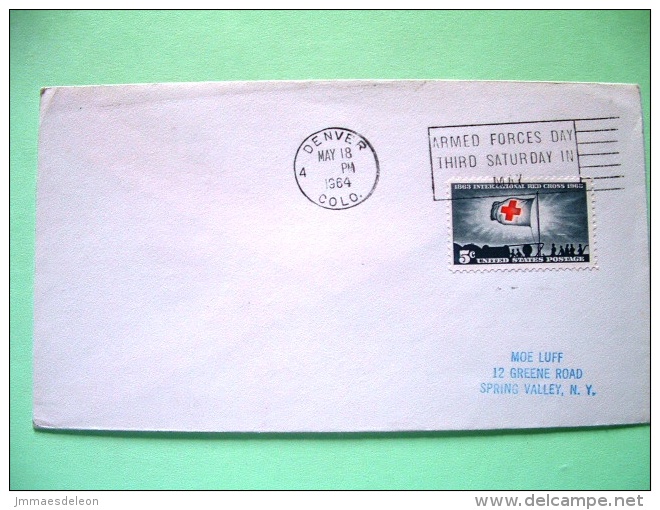 USA 1964 Cover Denver To Spring Valley - Red Cross - Flag - Armed Forces Day - Autres & Non Classés