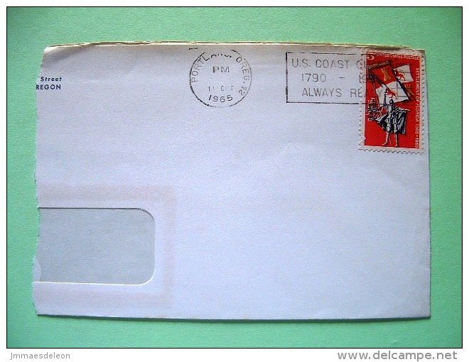 USA 1965 Part Of Cover From Portland - Florida Settlements - U.S. Coast Guard Slogan - Andere & Zonder Classificatie