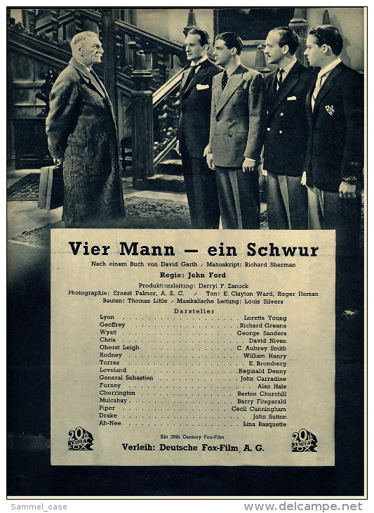 "Illustrierter Film-Kurier" : "Vier Mann - Ein Schwur" Mit David Niven  -  Filmprogramm Nr. 2865 Von 1938 - Sonstige & Ohne Zuordnung