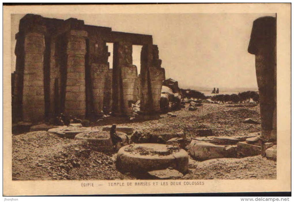 Egypte - Carte Postale Neuve - Temple De Ramses Et Les Deux Colosses - 2/scans - Temples D'Abou Simbel