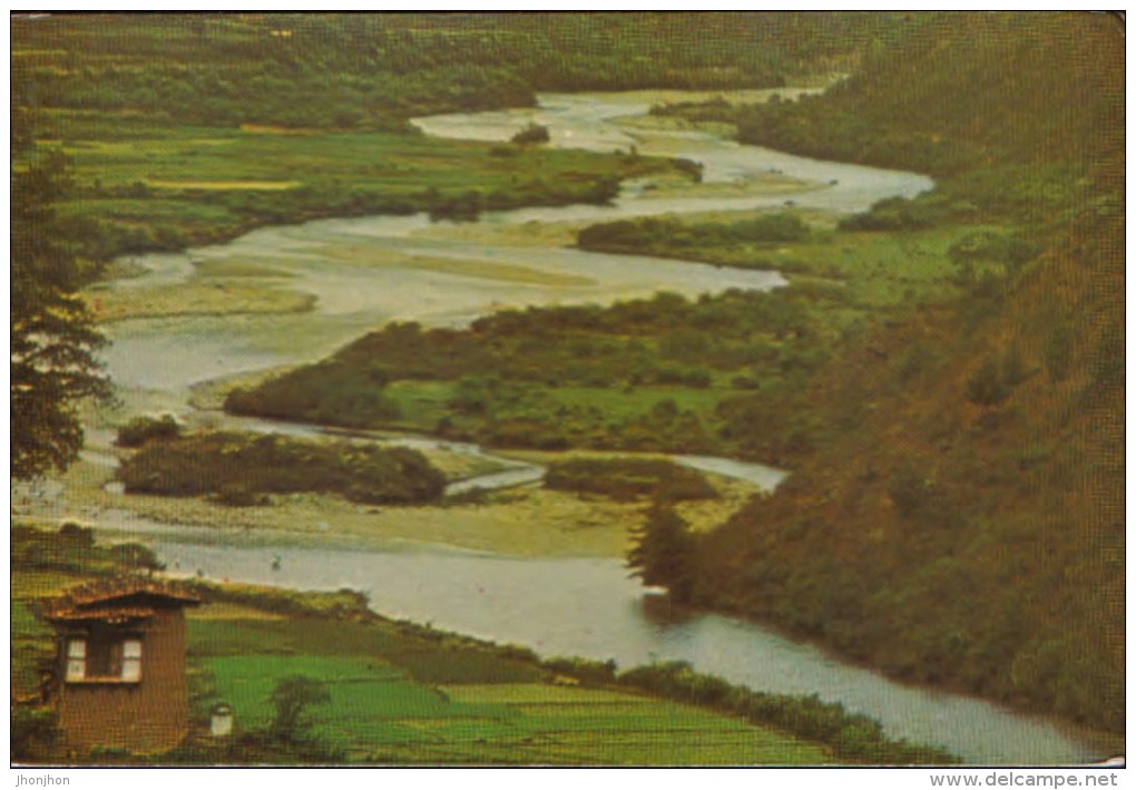 Bhutan - Postcard Unused - A View Of Thimphu-Chu - 2/scans - Bután