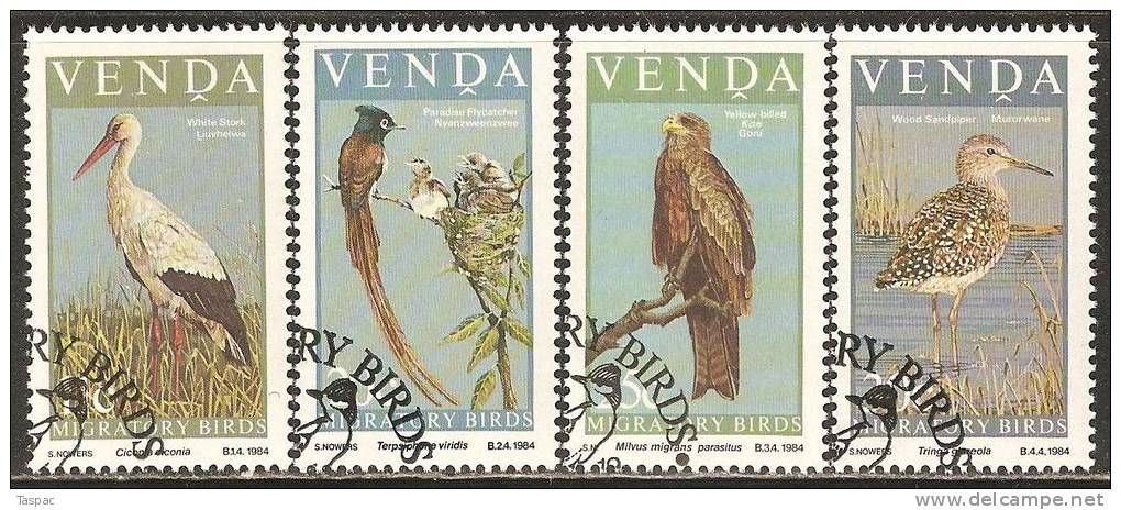 Venda / South Africa 1984 Mi# 91-94 Used - Migratory Birds - Venda