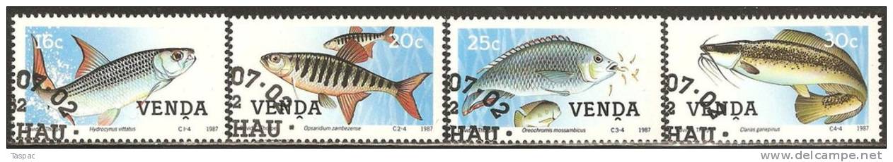 Venda / South Africa 1987 Mi# 159-162 Used - Freshwater Fish - Venda