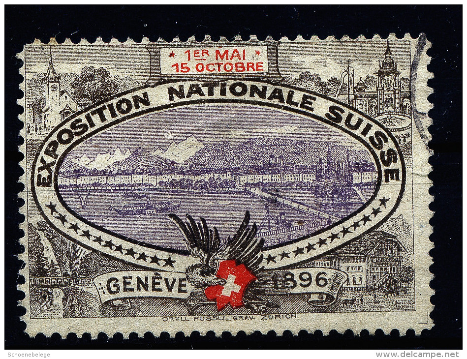 A2890) Vignette EXPOSITION NATIONALE SUISSE GENEVE 1896 - Vignetten (Erinnophilie)