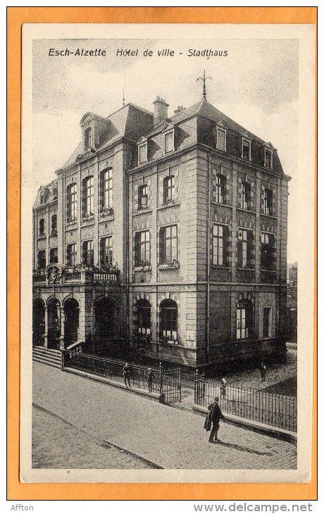Esch S Alzette Hotel Ville 1910 Luxembourg Postcard - Esch-Alzette