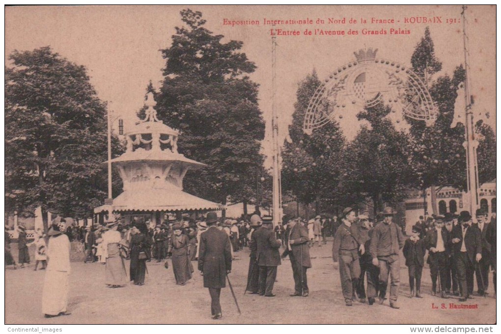 ROUBAIX/ EXPOSITION INTERNATIONAL Du NORD De La FRANCE/ L'ENTREE De L'Avenue Des GRANDS PALAIS/ANIMATION/ Référence 4757 - Roubaix