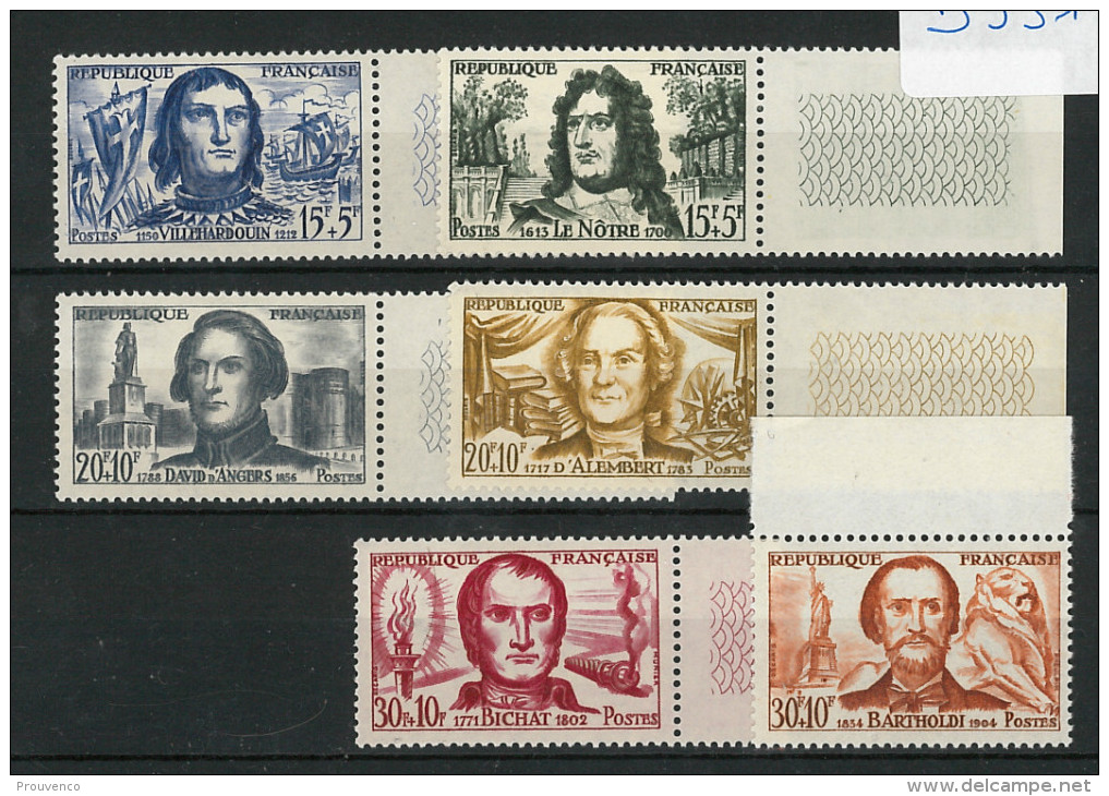 FRANCE   1959   YT 1207 A 1212   LUXE   ** - Neufs