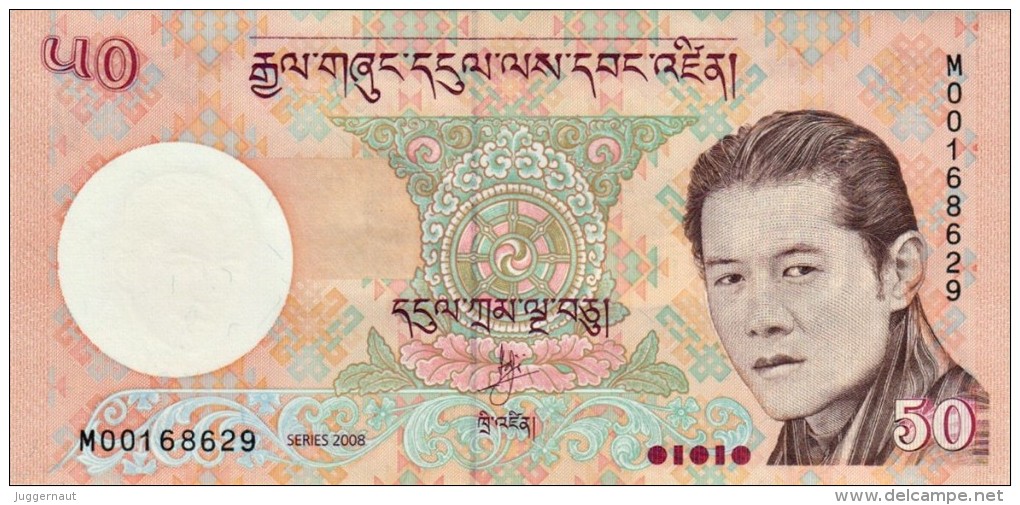 BHUTAN 50 NGULTRUM BANKNOTE 2008 PICK-31 UNCIRCULATED UNC - Bhutan