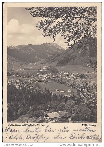 866- RUHPOLDING- TOWN PANORAMA, MOUNTAINS, CPA - Ruhpolding