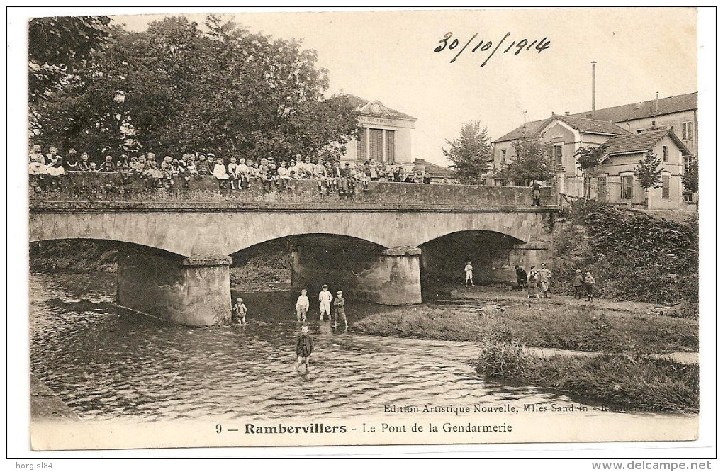 § PROMO - TAMPON 7 ème Corps Armée Trésor Et Postes § 88 - RAMBERVILLERS Le Pont De La Gendarmerie Animée écrite - Rambervillers