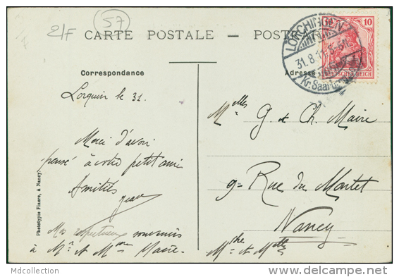 57 LORQUIN / Rue De La Gare, Pharmacie Et Asile / CARTE RARE - Lorquin