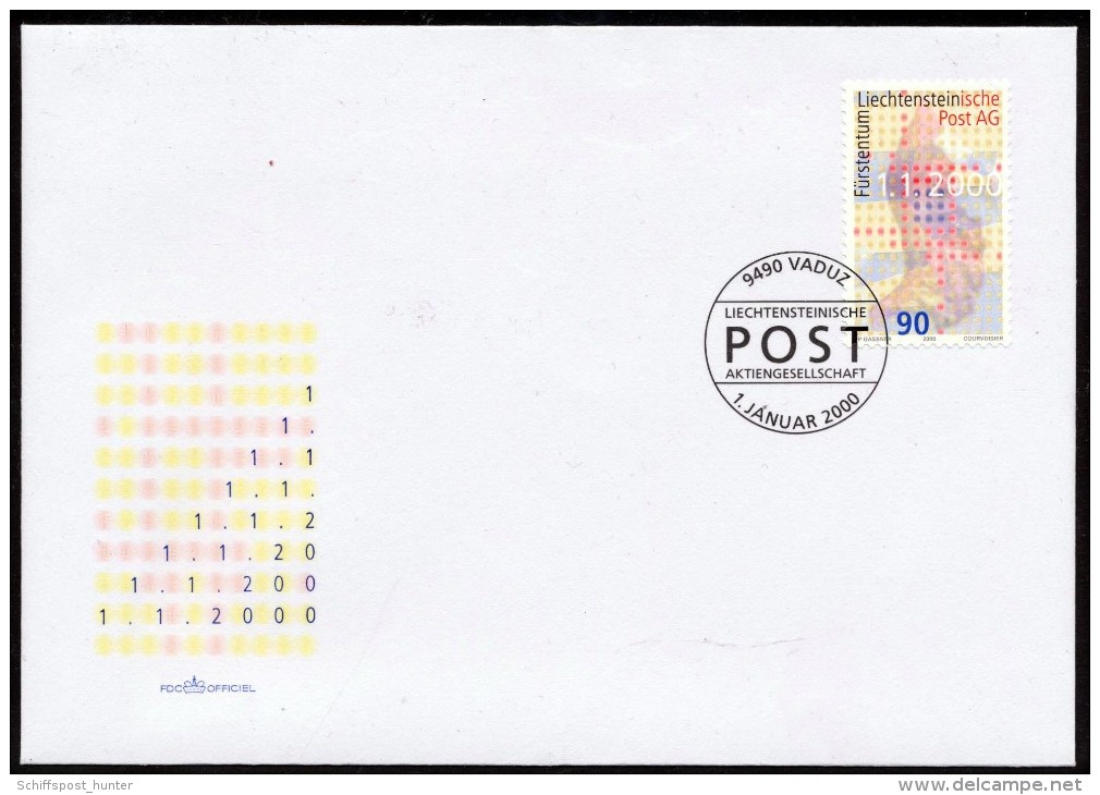 Liechtenstein, MILLENNIUM-FDC-cover With Marking  1.1.2000 Vaduz , Look Scan !! Lot 89-12 - Máquinas Franqueo (EMA)