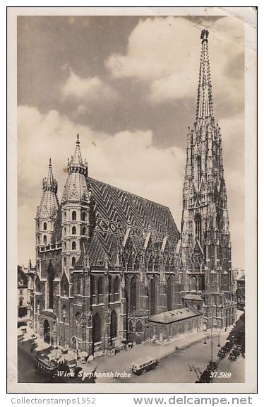 887- VIENNA- ST, CPA STEPHEN'S CHURCH, BUSS, CAR, CPA - Kirchen