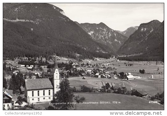 893- GOSAU- VILLAGE PANORAMA, CHURCH, MOUNTAIN, CPA - Gmunden