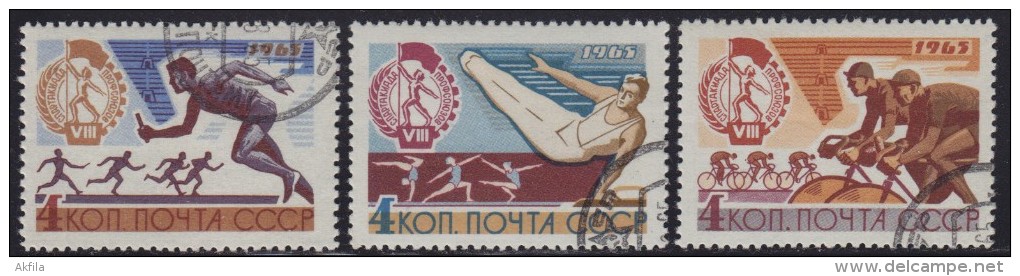 2752. Russia, USSR, 1965, Union Sports Games Of USSR, Used - Used Stamps