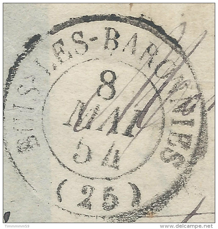 Lot N°26458   N°10  Oblit  PC 562 BUIS-LES-BARONNIES (25), Ind 7, Cachet De Facteur U Dand Un Cercle ROUGE - 1852 Luis-Napoléon